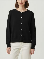 Kardigan z guzikami - czarny. Czarne kardigany damskie Sinsay, l, bez wzorów. Za 49.99 zł.