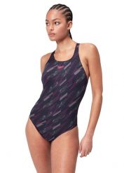 Strój Kąpielowy Speedo Hyperboom Medalist – Czarno-Różowy – Rozmiar 28. Czarne kostiumy jednoczęściowe damskie Speedo, l, bez wzorów, z materiału, klasyczne, na fitness i siłownię. Za 244.48 zł.
