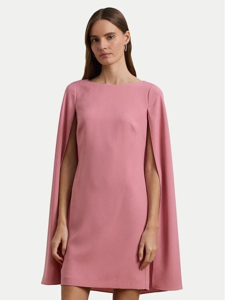 LAUREN RALPH LAUREN Sukienka koktajlowa 253855210034 Różowy Slim Fit. Czerwone sukienki damskie Lauren Ralph Lauren, bez wzorów, z syntetyku, wizytowe, bez kołnierzyka, bez ramiączek. Za 709.99 zł.