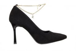 Czółenka Bayla-159 4971 003-P Czarny Welur 159189, Skóra naturalna - 38. Czarne czółenka damskie Bayla, bez wzorów, ze skóry, biznesowe, bez obcasa, na obcasie, bez zapięcia. W wyprzedaży za 314.10 zł.