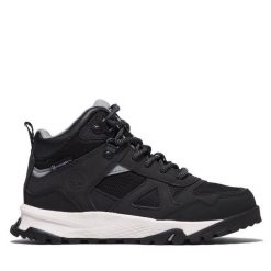 Sneakersy Timberland. Czarne trampki i tenisówki chłopięce Timberland, bez wzorów, bez zapięcia. Za 309.99 zł.