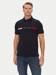 Tommy Hilfiger Polo Chest Insert MW0MW38130 Granatowy Regular Fit. Niebieskie koszulki polo męskie Tommy Hilfiger, m, bez wzorów, z bawełny, bez ramiączek. Za 249.99 zł.
