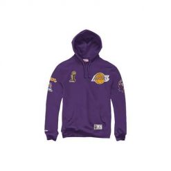Bluzy sportowa męska Mitchell & Ness Champ City Los Angeles Lakers. Fioletowe bluzy męskie Mitchell & Ness, l, bez wzorów, z kapturem. Za 666.00 zł.