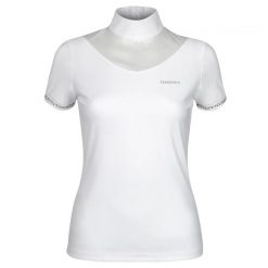 Koszulka jeździecka konkursowa damska EQUESTRIAN QUEEN Amaya 25SS. Białe t-shirty damskie EQUESTRIAN QUEEN, m, z aplikacjami, z bawełny, bez kołnierzyka. Za 198.99 zł.