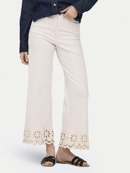 ONLY Jeansy Madison 15372378 Kremowy Straight Leg. Białe jeansy damskie Only. Za 211.99 zł.