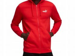 Bluza na co dzień Męska Puma Z Kapturem Na Zamek. Czerwone bluzy męskie Puma, m, bez wzorów, z bawełny, z kapturem. Za 209.00 zł.