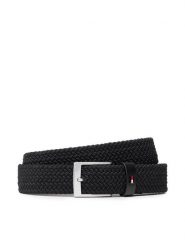 Tommy Hilfiger Pasek Męski Adan Elastic 3.5 AM0AM09406 Czarny. Czarne paski damskie Tommy Hilfiger, bez wzorów, z materiału. Za 179.99 zł.