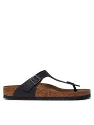 Birkenstock Japonki Gizeh Bs 845251 Czarny. Czarne klapki damskie Birkenstock, bez wzorów, ze skóry, bez obcasa. Za 349.00 zł.