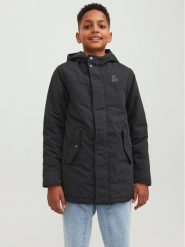 Jack & Jones Junior Kurtka zimowa 12236588 Czarny Regular Fit. Czarne buty zimowe chłopięce Jack & Jones Junior, na zimę, bez wzorów, z syntetyku, bez kaptura. Za 189.99 zł.
