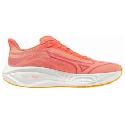 Buty do biegania damskie Mizuno Neo Cosmo striking coral/snow white/citrus. Brązowe obuwie sportowe damskie Mizuno, bez wzorów, do biegania. Za 349.99 zł.