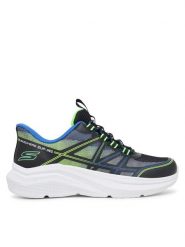 Skechers Sneakersy Microspec Velocity - Grid-Shift 404220L/BBLM Czarny. Czarne buty sportowe chłopięce Skechers, bez wzorów, bez zapięcia. Za 199.99 zł.
