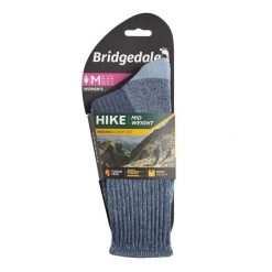 Skarpety do trekkingu damskie Bridgedale HIKE MW COM BO ORI LD. Niebieskie skarpety damskie Bridgedale, bez wzorów, z elastanu. Za 96.99 zł.