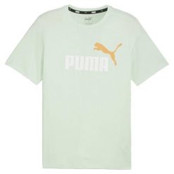 T-shirt Męski Logo Dwa Tony Essentials+. Zielone koszulki sportowe męskie Puma, l, bez wzorów, bez kołnierzyka, bez ramiączek, trekkingowe. Za 138.99 zł.