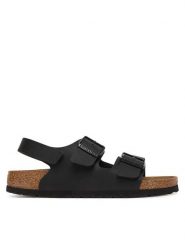 Birkenstock Sandały Milano As Kids 1032009 D Czarny. Czarne sandały chłopięce Birkenstock, ze skóry, bez zapięcia. Za 319.99 zł.