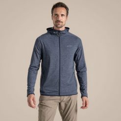 Bluza z kapturem Craghoppers NosiLife Deft. Niebieskie bluzy męskie Craghoppers, na lato, s, bez wzorów, z dzianiny, z kapturem. Za 393.70 zł.