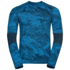 Koszulka termoaktywna męska Odlo Whistler Eco. Niebieskie koszulki sportowe męskie Odlo, m, bez wzorów, bez kołnierzyka, bez ramiączek, narciarskie. Za 371.45 zł.