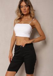 Czarne Bermudy Szorty High Waist z Bawełny Vimaly. Czarne szorty damskie Renee, na lato, bez wzorów, z bawełny, eleganckie, z podwyższonym stanem. Za 44.99 zł.