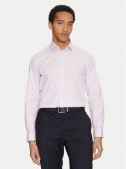 Calvin Klein Koszula K10K108229 Fioletowy Slim Fit. Fioletowe koszule męskie Calvin Klein, m, bez wzorów, z bawełny, biznesowe, bez kołnierzyka, bez ramiączek. Za 199.99 zł.
