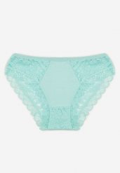 Miętowe Koronkowe Majtki Figi z Bawełny Nikella. Zielone figi damskie Born2be, l, bez wzorów, z bawełny. Za 4.99 zł.