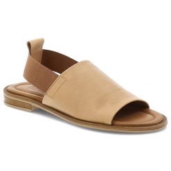 Sandały damskie Artiker, cholewka ze skóry naturalnej szeroki pasek z przodu płaska podeszwa, beżowe, 58C2165. Brązowe klapki damskie Artiker, bez wzorów, ze skóry, bez obcasa, na płaskiej podeszwie, bez zapięcia. Za 199.00 zł.
