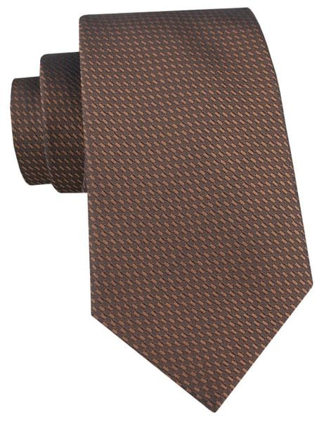 Męski Krawat Alties - Brązowy, Mikrowzór. Brązowe krawaty i muchy Alties, bez wzorów, z tkaniny, eleganckie. Za 55.00 zł.