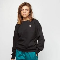 Damska bluza Fila Women Suzanna Crew Sweat 687456-002. Czarne bluzy damskie Fila, xs, bez wzorów, z bawełny, bez kaptura. Za 99.00 zł.