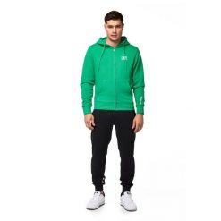 Bluza z kaptur na co dzień na siłownię. Zielone buty sportowe męskie LEONE 1947 APPAREL, z bawełny, bez zapięcia, na fitness i siłownię. Za 218.92 zł.