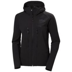 Damska kurtka narciarska Helly Hansen Odin Pro Shield. Czarne kurtki snowboardowe damskie Helly Hansen, bez wzorów, bez kaptura, narciarskie. Za 929.00 zł.