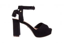 Sandały Bayla-067 129006 Nobuck Black, Czarny, Skóra naturalna - 37. Czarne sandały damskie Bayla, bez wzorów, z nubiku, bez obcasa, na obcasie, bez zapięcia. W wyprzedaży za 89.10 zł.