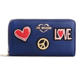Duży Portfel Damski LOVE MOSCHINO - JC5604PP17LJ0750 Blu. Niebieskie portfele damskie Love Moschino, ze skóry ekologicznej. Za 429.00 zł.