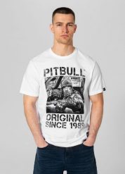 Koszulka bawełniana sportowy t-shirt dla dorosłych Drive. Białe koszulki sportowe męskie PITBULL, na lato, m, z aplikacjami, z bawełny, klasyczne, bez kołnierzyka. Za 89.00 zł.