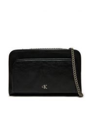 Calvin Klein Jeans Torebka Utility Dbl Zip Camera Bag25 K60K613046 Czarny. Czarne listonoszki damskie Calvin Klein Jeans, bez wzorów, z jeansu, bez dodatków. Za 569.99 zł.