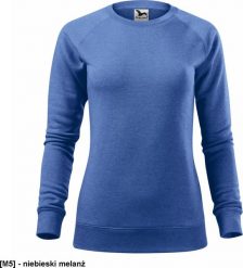 MALFINI Merger 416 - ADLER - Bluza damska, 280 g/m2, 65% poliester, 35% bawełna - niebieski melanż S. Niebieskie bluzy damskie Malfini, m, bez wzorów, z bawełny, bez kaptura. Za 80.99 zł.