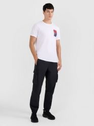 4F Spodnie casual cargo męskie - czarne XL. Czarne spodnie materiałowe męskie 4f, m, bez wzorów, z materiału, casualowe. Za 189.99 zł.