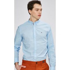 Tommy Hilfiger - Koszula. Szare koszule męskie marki Tommy Hilfiger, l, z bawełny, button down, z długim rękawem. W wyprzedaży za 299.90 zł.