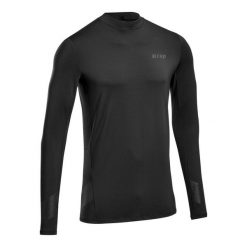 Męska bluzka zimowa sportowa z długim rękawem CEP Cold Weather. Czarne koszulki sportowe męskie CEP, na zimę, m, bez wzorów, bez kołnierzyka, bez ramiączek, do biegania. Za 279.00 zł.