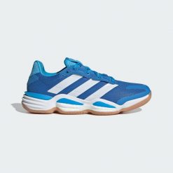 Buty Stabil 16 Indoor. Białe obuwie sportowe damskie Adidas, bez wzorów, do koszykówki. Za 699.00 zł.
