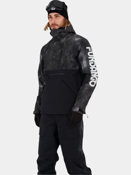 Kurtka Narciarska Męska Fundango Tilbury Eco Logo. Czarne kurtki męskie Fundango, na zimę, m, bez wzorów, z poliamidu, narciarskie. Za 399.00 zł.