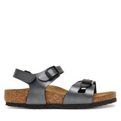 Sandały Birkenstock. Czarne sandały dziewczęce Birkenstock, bez zapięcia. Za 319.99 zł.
