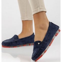 Granatowe mokasyny damskie Filippo Dp2037/26. Niebieskie mokasyny damskie Filippo, z jeansu, casualowe. Za 199.00 zł.