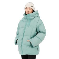 Damska kurtka puchowa Protest Selby. Niebieskie kurtki damskie Protest, bez wzorów, z puchu, bez kaptura. Za 638.00 zł.