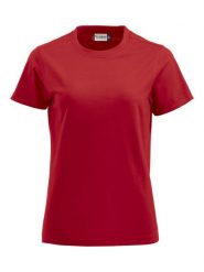 Clique Premium-T Women T-shirt bawełniany z dekoltem okrągłym – red. Czerwone t-shirty damskie CLIQUE, xl, bez wzorów, z bawełny, bez kołnierzyka. Za 112.69 zł.