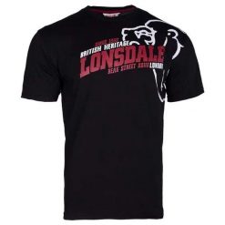Koszulka Lonsdale Walkley. Czarne koszulki sportowe męskie Lonsdale, xl, bez wzorów, z bawełny, bez kołnierzyka, bez ramiączek. Za 120.00 zł.