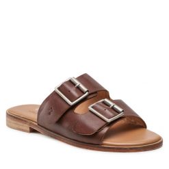 Klapki EMU Australia. Brązowe klapki damskie Emu Australia, bez wzorów, bez obcasa. Za 559.99 zł.