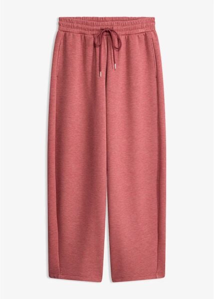 Spodnie dresowe. Czerwone spodnie dresowe damskie bonprix, bez wzorów, z dresówki. Za 122.99 zł.