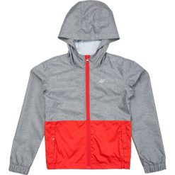 Kurtka chłopięca JKUM103 szaro-pomarańczowa r. 104. Kurtki i płaszcze dla chłopców marki 4f. Za 73.68 zł.