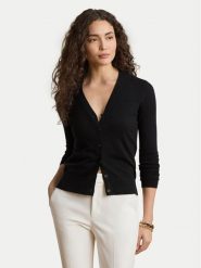 LAUREN RALPH LAUREN Kardigan 200B22260003 Czarny Regular Fit. Czarne swetry damskie Lauren Ralph Lauren, xs, bez wzorów, z syntetyku, bez kołnierzyka, bez ramiączek, bez kaptura. Za 769.99 zł.