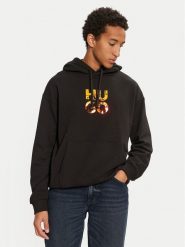 Hugo Bluza Diridood 50522119 Czarny Relaxed Fit. Czarne bluzy męskie Hugo, l, bez wzorów, z bawełny, bez kaptura. Za 369.99 zł.