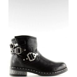 Botki damskie czarne 7313-PA Black. Czarne botki damskie ButyModne, ze skóry ekologicznej, klasyczne, bez obcasa, bez zapięcia. Za 79.00 zł.