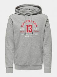 Only & Sons Bluza Lenny 22028594 Szary Regular Fit. Szare bluzy męskie Only & Sons, m, bez wzorów, z bawełny, bez kaptura. Za 79.99 zł.